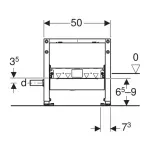Casa si Gradina - Constructii - Materiale constructii - Sisteme de scurgere - Rigola pentru dus Geberit Duofix CleanWall 50 cm cu scurgere la perete - Infinity.ro