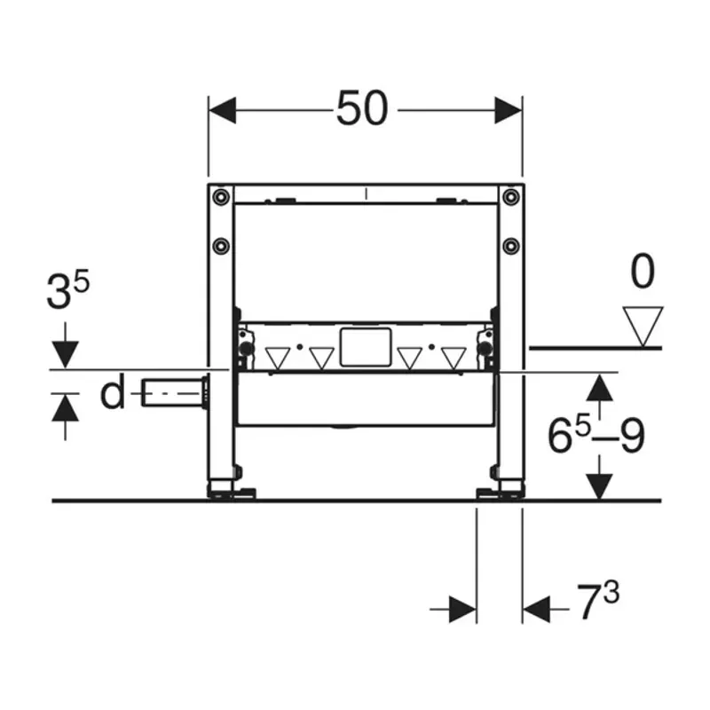 Casa si Gradina - Constructii - Materiale constructii - Sisteme de scurgere - Rigola pentru dus Geberit Duofix CleanWall 50 cm cu scurgere la perete - Infinity.ro