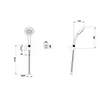 Casa si Gradina - Sanitare - Cazi si cabine de dus - Coloane si seturi de dus - Set de dus cu porter Gala 1F crom lucios para cu 1 functie - Infinity.ro