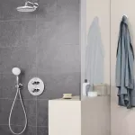 Casa si Gradina - Sanitare - Cazi si cabine de dus - Coloane si seturi de dus - Set de dus cu porter Grohe Tempesta 100 cu 2 jeturi crom lucios - Infinity.ro
