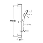 Casa si Gradina - Sanitare - Cazi si cabine de dus - Coloane si seturi de dus - Set de dus Grohe Tempesta 110 cu 3 functii - Infinity.ro