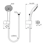 Casa si Gradina - Sanitare - Cazi si cabine de dus - Coloane si seturi de dus - Set de dus cu porter Ideal Standard IdealRain Soft crom lucios 3 functii - Infinity.ro