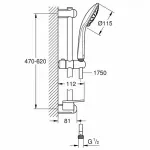 Casa si Gradina - Sanitare - Cazi si cabine de dus - Coloane si seturi de dus - Set de dus Grohe Euphoria 110 Duo crom lucios - Infinity.ro