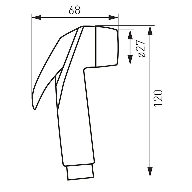Casa si Gradina - Sanitare - Cazi si cabine de dus - Coloane si seturi de dus - Set de dus igienic, Ferro, Presso, cu suport si furtun, crom - Infinity.ro