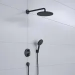 Casa si Gradina - Sanitare - Cazi si cabine de dus - Coloane si seturi de dus - Sistem de dus incastrat Hansgrohe Croma 280 Ecostat S negru mat - Infinity.ro