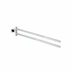 Casa si Gradina - Sanitare - Suporturi si accesorii baie - Suporturi baie - Suport prosop doua brate Grohe Essentials Cube 439 mm - Infinity.ro