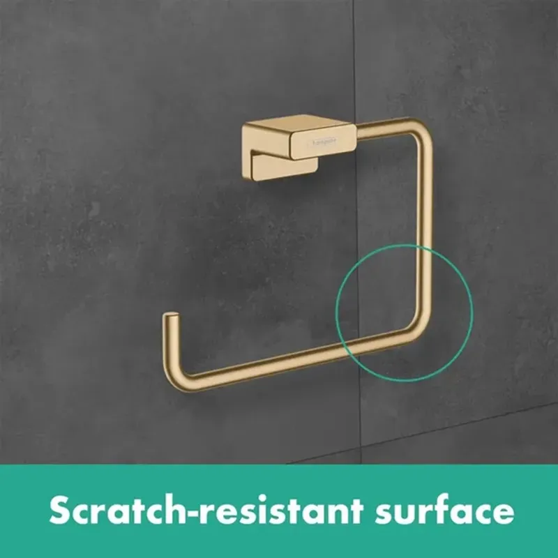 Casa si Gradina - Sanitare - Suporturi si accesorii baie - Suporturi baie - Suport prosop inelar Hansgrohe Addstoris Q finisaj bronz periat - Infinity.ro