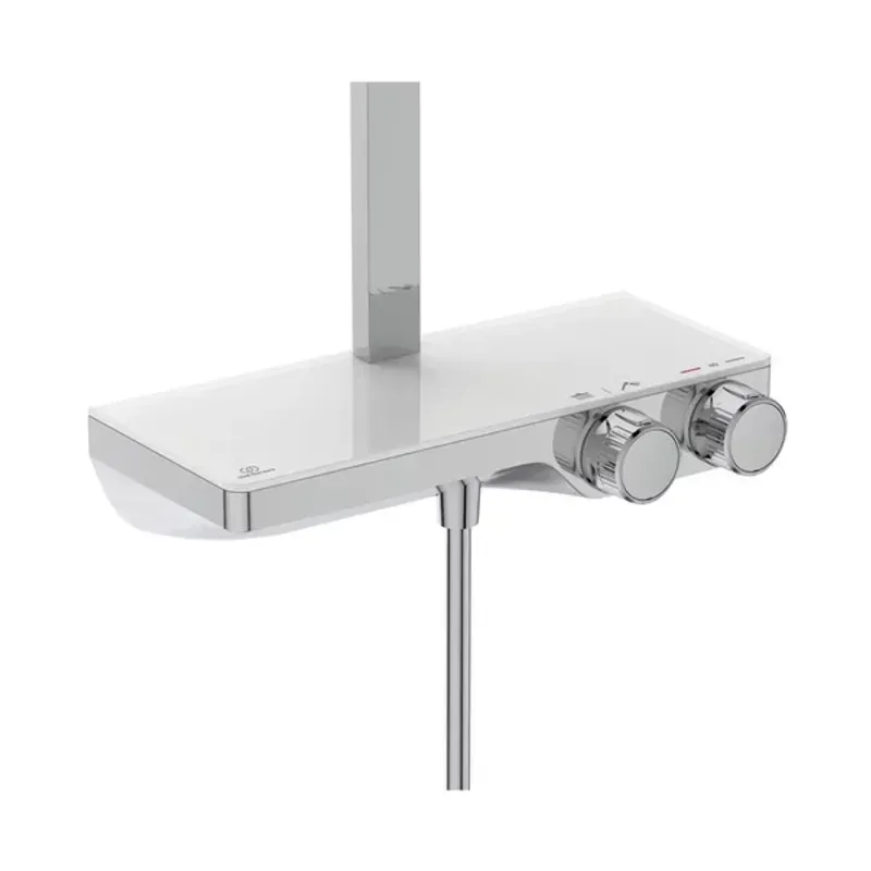 Casa si Gradina - Sanitare - Cazi si cabine de dus - Coloane si seturi de dus - Coloana de dus cu baterie termostatata si etajera depozitare Ideal Standard Ceratherm S200 - Infinity.ro