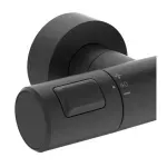 Casa si Gradina - Sanitare - Cazi si cabine de dus - Coloane si seturi de dus - Coloana de dus cu termostat Ideal Standard Ceratherm T25 negru mat palarie 1 functie - Infinity.ro