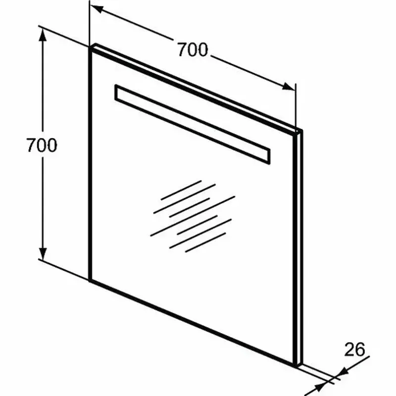 Casa si Gradina - Mobilier - Mobilier baie - Oglinzi baie - Oglinda cu iluminare si dezaburire Ideal Standard Mirror&Light 70x70 cm - Infinity.ro