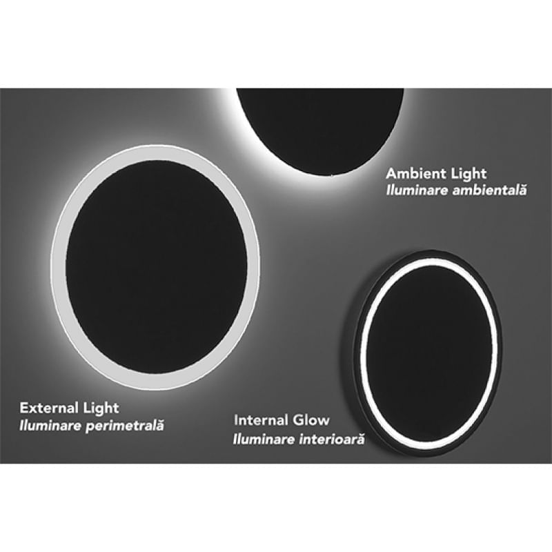 Casa si Gradina - Mobilier - Mobilier baie - Oglinzi baie - Oglinda Fluminia, Miro 60, dreptunghiulara, cu LED, 3 culori, dezaburire, 60 cm - Infinity.ro