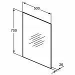 Casa si Gradina - Mobilier - Mobilier baie - Oglinzi baie - Oglinda cu iluminare si dezaburire Ideal Standard Mirror&Light Ambient 50x70 cm - Infinity.ro