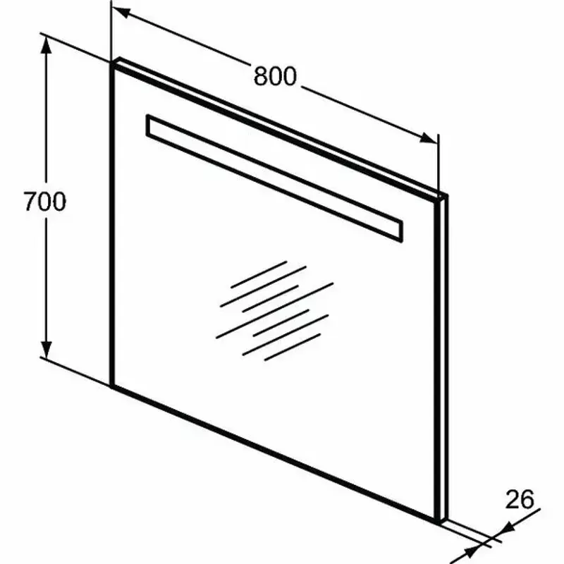 Casa si Gradina - Mobilier - Mobilier baie - Oglinzi baie - Oglinda cu iluminare si dezaburire Ideal Standard Mirror&Light 80x70 cm - Infinity.ro