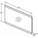 Casa si Gradina - Mobilier - Mobilier baie - Oglinzi baie - Oglinda cu iluminare si dezaburire Ideal Standard Mirror&Light 120x70 cm - Infinity.ro