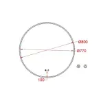 Casa si Gradina - Mobilier - Mobilier baie - Oglinzi baie - Oglinda cu iluminare si dezaburire Fluminia Calatrava-80 80 cm - Infinity.ro