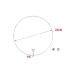 Casa si Gradina - Mobilier - Mobilier baie - Oglinzi baie - Oglinda cu iluminare si dezaburire Fluminia Calatrava Ambient 80 cm - Infinity.ro