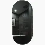 Casa si Gradina - Mobilier - Mobilier baie - Oglinzi baie - Oglinda cu iluminare si dezaburire Fluminia Dali Black 50 cm - Infinity.ro