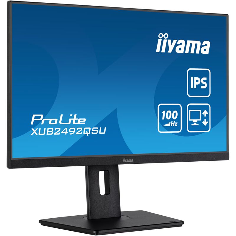 PC, gaming si accesorii - Desktop PC & monitoare - Monitoare - Monitor LED IPS iiyama ProLite XUB2492QSU-B1, 23.8", WQHD, 100Hz, 0.5ms, HDMI, DisplayPort, HUB USB 2x3.2, 1xUSB-C (15W) - Infinity.ro