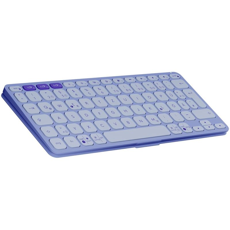 PC, gaming si accesorii - Periferice PC - Tastaturi - Tastatura Wireless Portabila Logitech Keys-To-Go 2, BT, Multidevice, MultiOS, Lilac - Infinity.ro