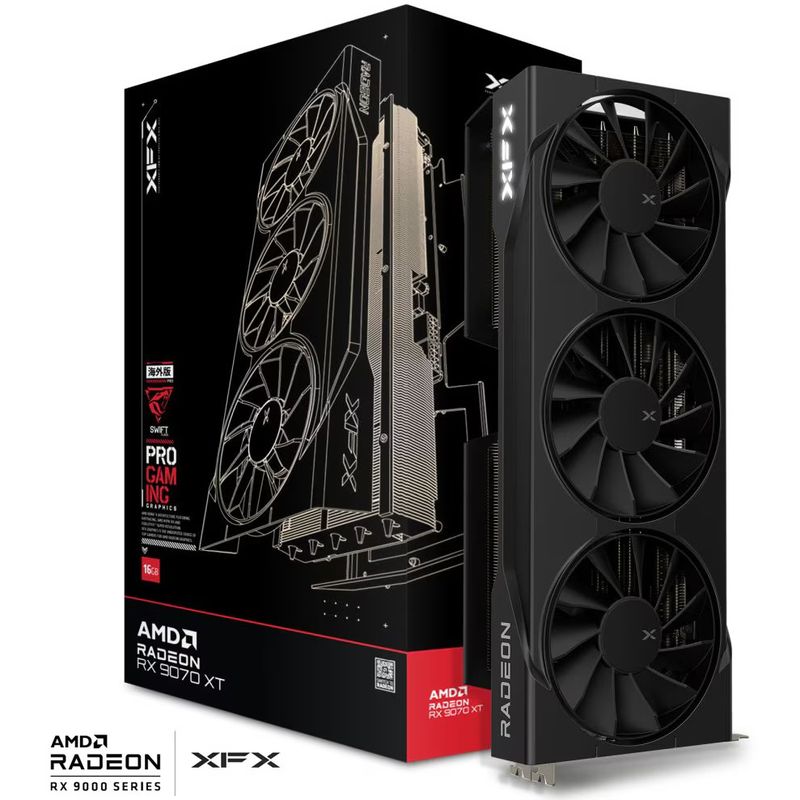 PC, gaming si accesorii - Componente PC - Componente - Placi video - Placa video XFX Swift AMD Radeon RX 9070XT Triple fan Gaming Edition, 16GB GDDR6, 256-bit - Infinity.ro