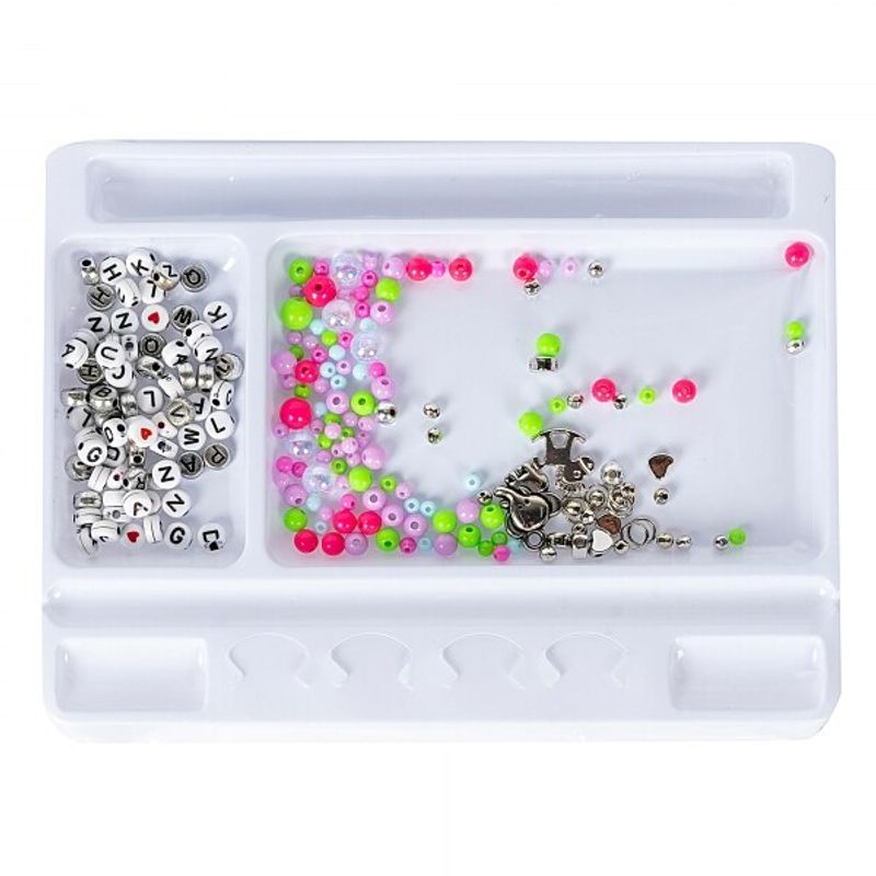 Jucarii, Copii si Bebe - Jucarii si jocuri - Jucarii & jocuri educative - Seturi de artizanat - Set creativ bratari cu margele si litere, Creativity, 210 bucati, multicolor, 20x15x2.6cm - Infinity.ro