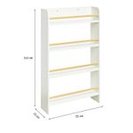 Casa si Gradina - Mobilier - Biblioteci si rafturi - Biblioteci - Biblioteca copii Atmosphera Classic, 4 rafturi, MDF si lemn de pin, 55x112 cm, alb - Infinity.ro
