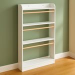 Casa si Gradina - Mobilier - Biblioteci si rafturi - Biblioteci - Biblioteca copii Atmosphera Classic, 4 rafturi, MDF si lemn de pin, 55x112 cm, alb - Infinity.ro