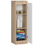 Casa si Gradina - Mobilier - Dulapuri si sifoniere - Dulapuri - Dulap suspendat, cu usa si 3 rafturi interioare, PAL 16 mm, 30x30x99 cm, stejar sonoma si alb - Infinity.ro