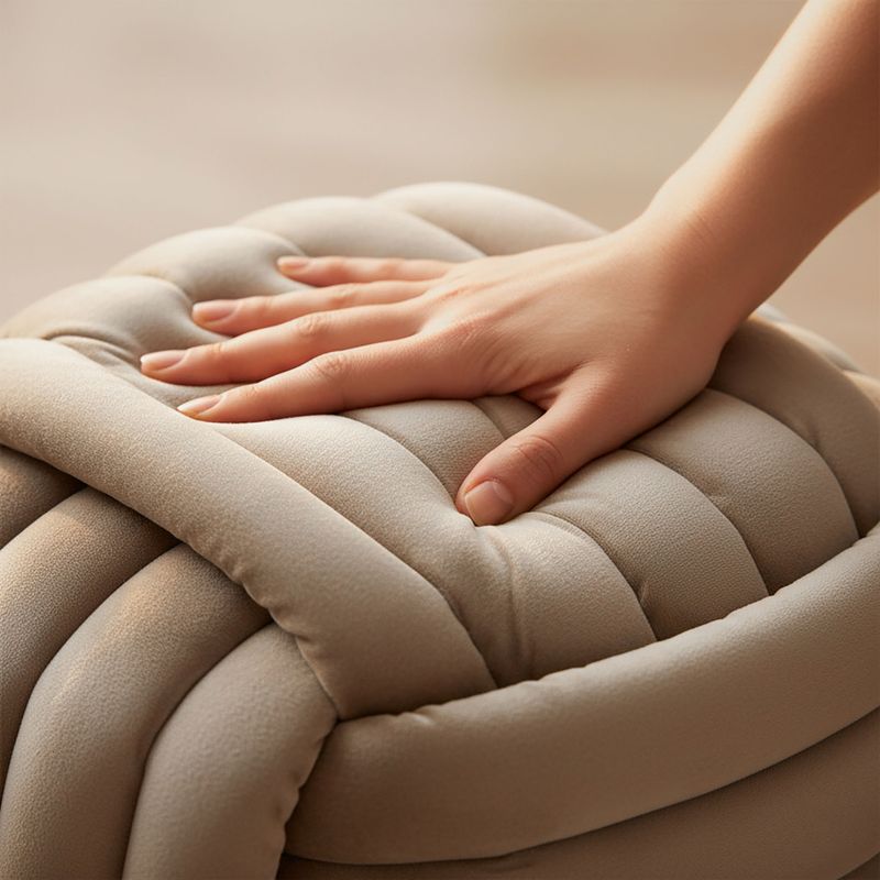 Casa si Gradina - Mobilier - Scaune si fotolii - Tabureti - Taburet tapitat Nilo, velur, 53x50x43 cm, bej - Infinity.ro