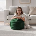 Casa si Gradina - Mobilier - Scaune si fotolii - Tabureti - Taburet tapitat Nilo, velur, 53x50x43 cm, verde smarald - Infinity.ro