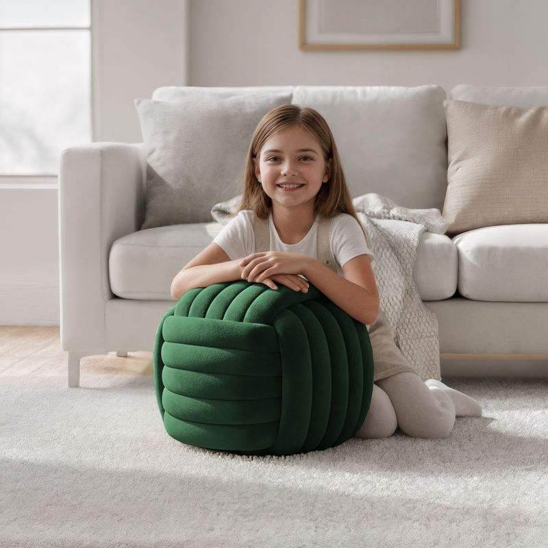 Casa si Gradina - Mobilier - Scaune si fotolii - Tabureti - Taburet tapitat Nilo, velur, 53x50x43 cm, verde smarald - Infinity.ro