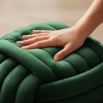 Casa si Gradina - Mobilier - Scaune si fotolii - Tabureti - Taburet tapitat Nilo, velur, 53x50x43 cm, verde smarald - Infinity.ro