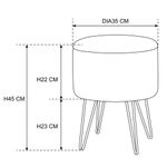 Casa si Gradina - Mobilier - Scaune si fotolii - Tabureti - Taburet tapitat rotund Lili cu spatiu de depozitare, velur, 35x35x45 cm, crem - Infinity.ro