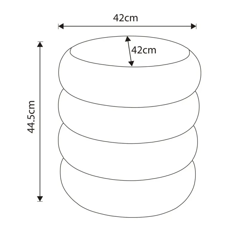 Casa si Gradina - Mobilier - Scaune si fotolii - Tabureti - Taburet tapitat Snuggo cu spatiu de depozitare, velur, diametru 42 cm, inaltime 45 cm, crem - Infinity.ro