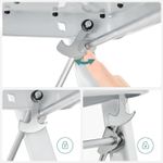 Casa si Gradina - Constructii - Scari si accesorii interioare - Scari aluminiu/ otel - Scara pliabila cu 3 trepte, sarcina 150 kg, otel, 47x75x105 cm, alb si negru - Infinity.ro