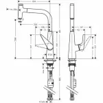 Casa si Gradina - Sanitare - Chiuveta bucatarie si accesorii - Baterii bucatarie - Baterie bucatarie cu dus extractibil Hansgrohe Talis Select M51 300 crom lucios 1 functie - Infinity.ro