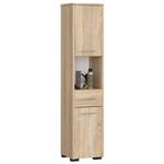 Casa si Gradina - Mobilier - Mobilier baie - Corpuri baie - Dulap baie tip coloana cu 2 usi, 1 sertar si rafturi interioare, PAL laminat, 30x30x140 cm, stejar sonoma - Infinity.ro