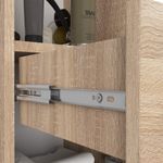 Casa si Gradina - Mobilier - Mobilier baie - Corpuri baie - Dulap baie tip coloana cu 2 usi, 1 sertar si rafturi interioare, PAL laminat, 30x30x140 cm, stejar sonoma - Infinity.ro