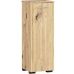Casa si Gradina - Mobilier - Mobilier baie - Corpuri baie - Dulap de baie tip baza, cu usa reversibila si raft interior, PAL 16 mm, 30x30x85 cm, stejar artisan - Infinity.ro