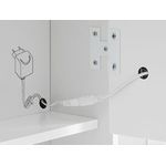 Casa si Gradina - Mobilier - Comode si corpuri - Masute de toaleta - Masa de toaleta cu taburet si oglinda, iluminare LED reglabila, 6 sertare, 98x40x145 cm, alb - Infinity.ro