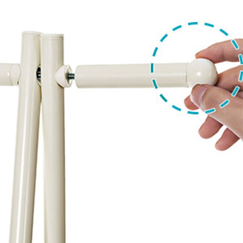 Casa si Gradina - Mobilier - Organizare si depozitare - Cuiere - Suport pentru haine, cu raft depozitare pe 2 niveluri, cadru metalic, 88x41x155cm, alb - Infinity.ro