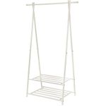 Casa si Gradina - Mobilier - Organizare si depozitare - Cuiere - Suport pentru haine, cu raft depozitare pe 2 niveluri, cadru metalic, 88x41x155cm, alb - Infinity.ro