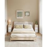 Casa si Gradina - Mobilier - Biblioteci si rafturi - Biblioteci - Set 2 noptiere inguste, cu 2 sertare si compartiment deschis, PAL si MDF, 30x25x65 cm, bej si alb - Infinity.ro