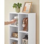 Casa si Gradina - Mobilier - Biblioteci si rafturi - Biblioteci - Biblioteca cu 7 compartimente deschise, MDF, 50x24x106cm, alb - Infinity.ro