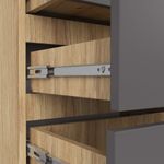 Casa si Gradina - Mobilier - Comode si corpuri - Comode - Comoda cu 3 sertare, PAL laminat 16 mm, 60x35x57 cm, stejar artisan si gri - Infinity.ro