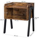 Casa si Gradina - Mobilier - Comode si corpuri - Noptiere - Noptiera cu compartiment de depozitare frontal deschis, MDF, 42x35x52cm, maro rustic - Infinity.ro