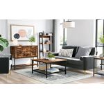 Casa si Gradina - Mobilier - Biblioteci si rafturi - Biblioteci - Biblioteca tip scara, cadru otel cu 4 polite din MDF, stil industrial, 56x34x138cm, maro rustic si negru - Infinity.ro