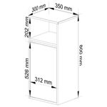 Casa si Gradina - Mobilier - Mobilier baie - Etajere baie - Etajera de baie suspendata, cu 2 usi, PAL 16 mm, 35x30x80 cm, alb si stejar sonoma - Infinity.ro