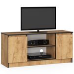 Casa si Gradina - Mobilier - Comode si corpuri - Comode - Comoda TV cu 2 usi si o polita, PAL laminat 16 mm, 120x40x55 cm, stejar craft - Infinity.ro