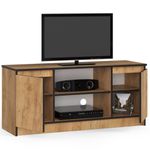 Casa si Gradina - Mobilier - Comode si corpuri - Comode - Comoda TV cu 2 usi si o polita, PAL laminat 16 mm, 120x40x55 cm, stejar craft - Infinity.ro